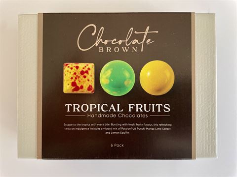 Handmade Chocolates 6 Pack - Tropical Fruits 
