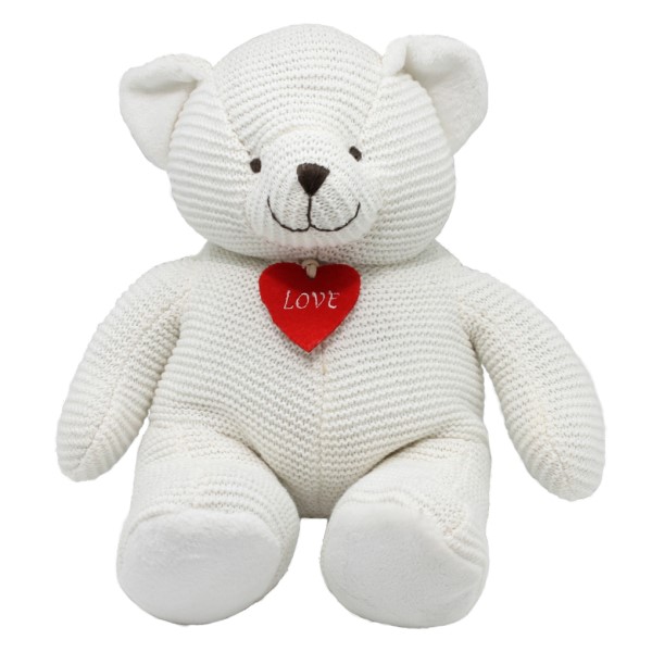 White Bear with Heart Tag